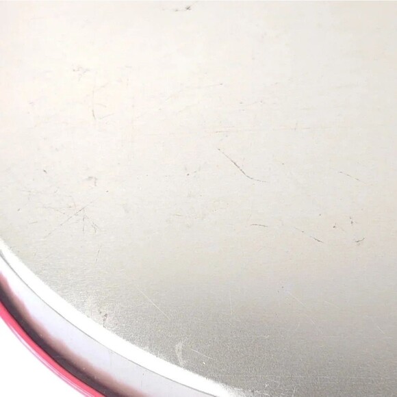 Santa Claus Tray Metal Circular Carousel Horse and White Puppy Christmas - Picture 7 of 13